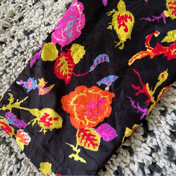 Christian Lacroix Bazar Vintage Floral Pants Silk Blend Women’s Size 38 EU - Picture 12 of 14